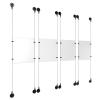 (4) 8-1/2'' Width x 11'' Height Clear Acrylic Frame & (8) Aluminum Matte Black Adjustable Angle Signature 1/8'' Diameter Cable Systems with (16) Single-Sided Panel Grippers