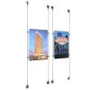 (2) 11'' Width x 17'' Height Clear Acrylic Frame & (4) Stainless Steel Satin Brushed Adjustable Angle Signature 1/8'' Cable Systems with (8) Single-Sided Panel Grippers