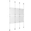 (6) 11'' Width x 17'' Height Clear Acrylic Frame & (4) Stainless Steel Satin Brushed Adjustable Angle Signature 1/8'' Cable Systems with (8) Single-Sided Panel Grippers (8) Double-Sided Panel Grippers