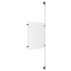 (1) 11'' Width x 17'' Height Clear Acrylic Frame & (1) Stainless Steel Satin Brushed Adjustable Angle Signature 1/8'' Cable Systems with (2) Single-Sided Panel Grippers (2) Double-Sided Panel Grippers