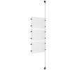 (3) 11'' Width x 8-1/2'' Height Clear Acrylic Frame & (1) Stainless Steel Satin Brushed Adjustable Angle Signature 1/8'' Cable Systems with (6) Single-Sided Panel Grippers (6) Double-Sided Panel Grippers