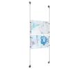 (2) 17'' Width x 11'' Height Clear Acrylic Frame & (2) Stainless Steel Satin Brushed Adjustable Angle Signature 1/8'' Cable Systems with (8) Single-Sided Panel Grippers