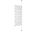 (4) 17'' Width x 11'' Height Clear Acrylic Frame & (1) Stainless Steel Satin Brushed Adjustable Angle Signature 1/8'' Cable Systems with (8) Single-Sided Panel Grippers (8) Double-Sided Panel Grippers