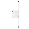 (1) 8-1/2'' Width x 11'' Height Clear Acrylic Frame & (1) Stainless Steel Satin Brushed Adjustable Angle Signature 1/8'' Cable Systems with (2) Single-Sided Panel Grippers (2) Double-Sided Panel Grippers