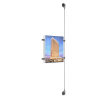(1) 8-1/2'' Width x 11'' Height Clear Acrylic Frame & (1) Stainless Steel Satin Brushed Adjustable Angle Signature 1/8'' Cable Systems with (2) Single-Sided Panel Grippers (2) Double-Sided Panel Grippers