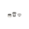 3/4'' Diameter X 5/16'' Barrel Length Stainless Steel (316) Panel Mount Standoffs, Flat Head Polished Finish (for Inside or Outside Use) Material Thick. Accepted 5/16'' to 3/8'' [Required Material Hole Size: 9/16'']