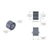 Aluminum Spacer .746'' OD x .457'' ID x .490'' Long, Plain Aluminum Finish