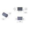 Aluminum Spacer 1/8'' OD x .067ID x 3/16'' Long, Plain Aluminum Finish