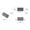Aluminum Spacer 1/8'' OD x .0905'' ID x .225'' Long, Plain Aluminum Finish