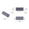 Aluminum Spacer 1/8'' OD x .0905'' ID x .300'' Long, Plain Aluminum Finish