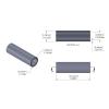 Aluminum Spacer 1/8'' OD x .0905'' ID x .400'' Long, Plain Aluminum Finish