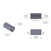 Aluminum Spacer 1/8'' OD x .0905'' ID x 1/4'' Long, Plain Aluminum Finish