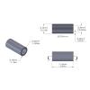 Aluminum Spacer 1/8'' OD x .0905'' ID x 9/32'' Long, Plain Aluminum Finish