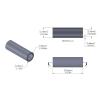 Aluminum Spacer 1/8'' OD x .0905'' ID x 3/8'' Long, Plain Aluminum Finish