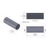 Aluminum Standoff 1/8'' OD x 2-56 Thread x .350'' Long, Plain Aluminum Finish