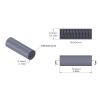 Aluminum Standoff 1/8'' OD x 2-56 Thread x .385'' Long, Plain Aluminum Finish