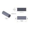 Aluminum Standoff 1/8'' OD x 2-56 Thread x 11/32'' Long, Plain Aluminum Finish