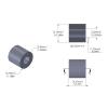 Aluminum Spacer 3/16'' OD x .0905'' ID x 11/64'' Long, Plain Aluminum Finish