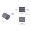 Aluminum Spacer 3/16'' OD x .0905'' ID x 13/64'' Long, Plain Aluminum Finish
