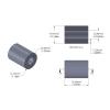 Aluminum Spacer 3/16'' OD x .0905'' ID x 1/4'' Long, Plain Aluminum Finish