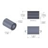 Aluminum Spacer 3/16'' OD x .0905'' ID x 9/32'' Long, Plain Aluminum Finish