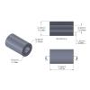 Aluminum Spacer 3/16'' OD x .0905'' ID x 5/16'' Long, Plain Aluminum Finish