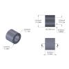 Aluminum Spacer 3/16'' OD x .115'' ID x 5/32'' Long, Plain Aluminum Finish