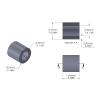 Aluminum Spacer 3/16'' OD x .115'' ID x 3/16'' Long, Plain Aluminum Finish