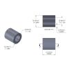 Aluminum Spacer 3/16'' OD x .115'' ID x 13/64'' Long