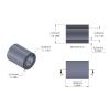 Aluminum Spacer 3/16'' OD x .115'' ID x 15/64'' Long, Plain Aluminum Finish
