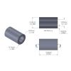 Aluminum Spacer 3/16'' OD x .115'' ID x 5/16'' Long, Plain Aluminum Finish