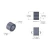 Aluminum Spacer 3/16'' OD x .115'' ID x 1/8'' Long, Plain Aluminum Finish