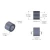 Aluminum Spacer 3/16'' OD x .115'' ID x 9/64'' Long, Plain Aluminum Finish