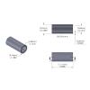 Aluminum Spacer 3/16'' OD x .141'' ID x 7/16'' Long, Plain Aluminum Finish