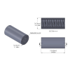 Aluminum Standoff 3/16'' OD x 6-32 Thread x 13/32'' Long, Plain Aluminum Finish