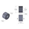 Aluminum Spacer 1/4'' OD x .094'' ID x 5/32'' Long, Plain Aluminum Finish