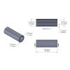 Brass Spacer 1/4'' OD x .159'' ID x .710'' Long, Plain Aluminum Finish