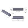 Aluminum Spacer 1/4'' OD x .166'' ID x 1.000'' Long, Plain Aluminum Finish