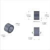 Aluminum Spacer 1/4'' OD x .192'' ID x 5/32'' Long, Plain Aluminum Finish