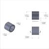 Aluminum Spacer 1/4'' OD x .192'' ID x 7/32'' Long, Plain Aluminum Finish