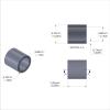 Aluminum Spacer 1/4'' OD x .192'' ID x 1/4'' Long, Black Anodized Finish