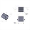 Aluminum Spacer 1/4'' OD x .192'' ID x 1/4'' Long, Plain Aluminum Finish