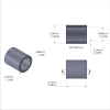 Aluminum Spacer 1/4'' OD x .192'' ID x 9/32'' Long, Plain Aluminum Finish