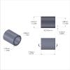 Aluminum Spacer 1/4'' OD x .192'' ID x 5/16'' Long, Plain Aluminum Finish