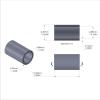 Aluminum Spacer 1/4'' OD x .192'' ID x 13/32'' Long, Plain Aluminum Finish
