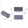 Aluminum Spacer 1/4'' OD x .192'' ID x 1/2'' Long, Black Anodized Finish