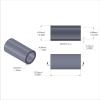 Aluminum Spacer 1/4'' OD x .192'' ID x 1/2'' Long, Plain Aluminum Finish