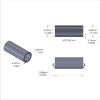 Aluminum Spacer 1/4'' OD x .192'' ID x 5/8'' Long, Plain Aluminum Finish