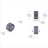Aluminum Spacer 1/4'' OD x .192'' ID x 1/8'' Long, Black Anodized Finish