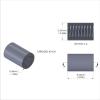 Aluminum Standoff 1/4'' OD x 10-24 Thread x 3/8'' Long, Plain Aluminum Finish